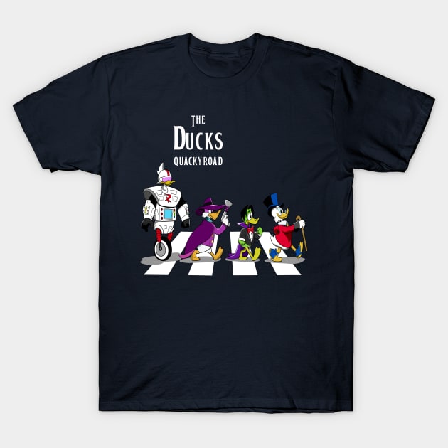 The Ducks quacky road T-Shirt by sullyink